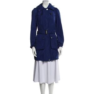 NWOT BURBERRY Brit Blue Rain Trench Coat US 8